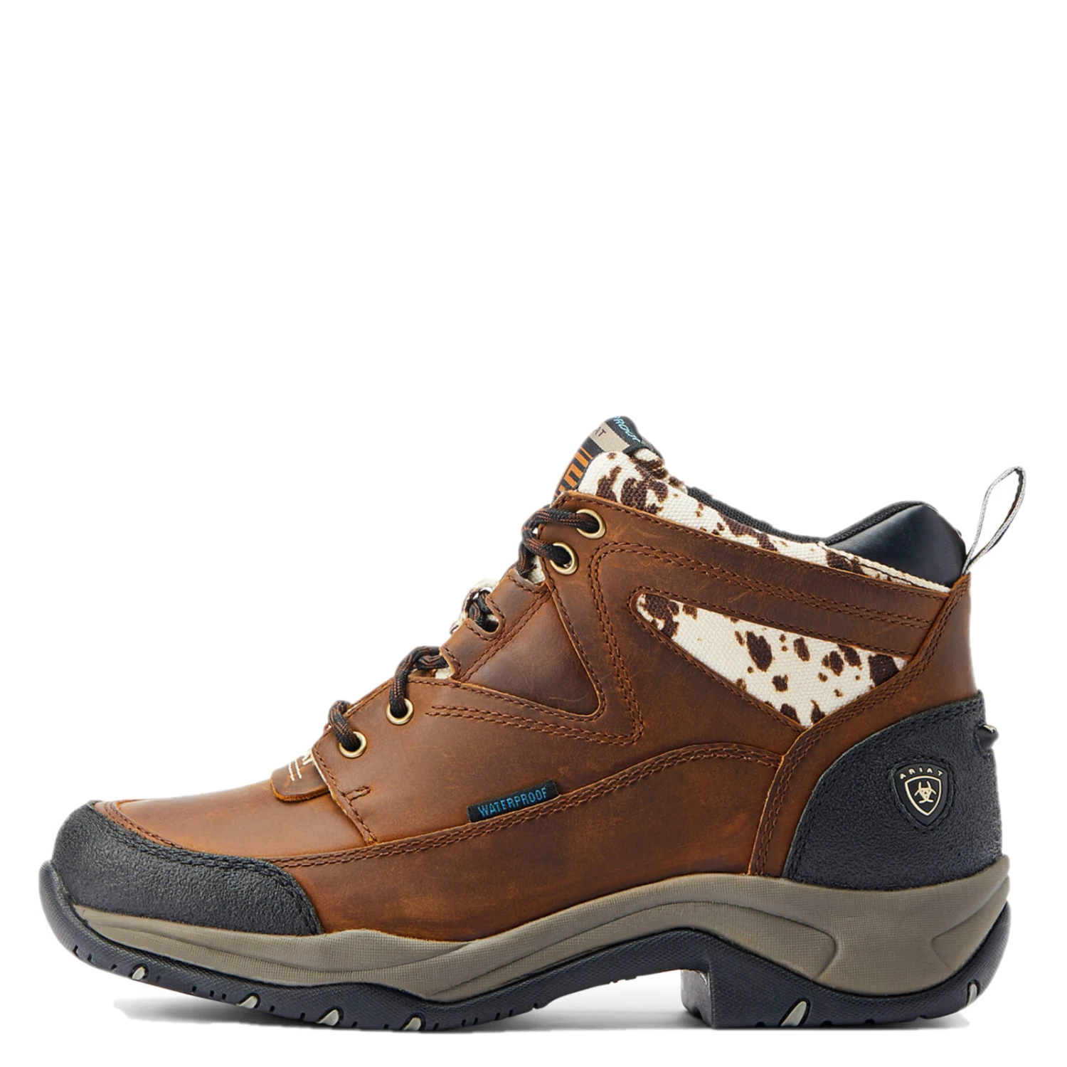 Ariat® Ladies Terrain H2O Distressed Brown & Speckled Cow Print Boots 10044538 7 Ariat® Ladies Terrain H2O Distressed Brown & Speckled Cow Print Boots 10044538 - Image 5