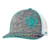 Ariat Youth Heather Grey And Turquoise Shield Logo Cap 1517833 -Ariat Shoes Shop 1517833
