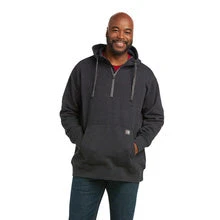 Ariat® Men's Rebar Workman Charcoal 1/4 Zip Hoodie 10037726