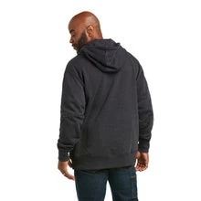 Ariat® Men's Rebar Workman Charcoal 1/4 Zip Hoodie 10037726 5 Ariat® Men's Rebar Workman Charcoal 1/4 Zip Hoodie 10037726 - Image 3