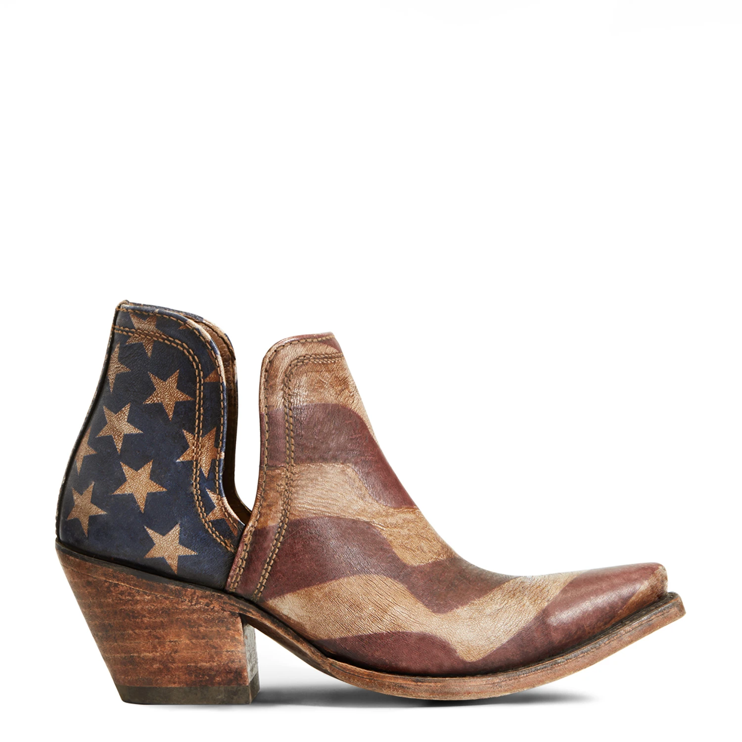 Ariat Ladies Dixon Old Patriot Snip Toe Booties 10040293 5 Ariat Ladies Dixon Old Patriot Snip Toe Booties 10040293 - Image 3