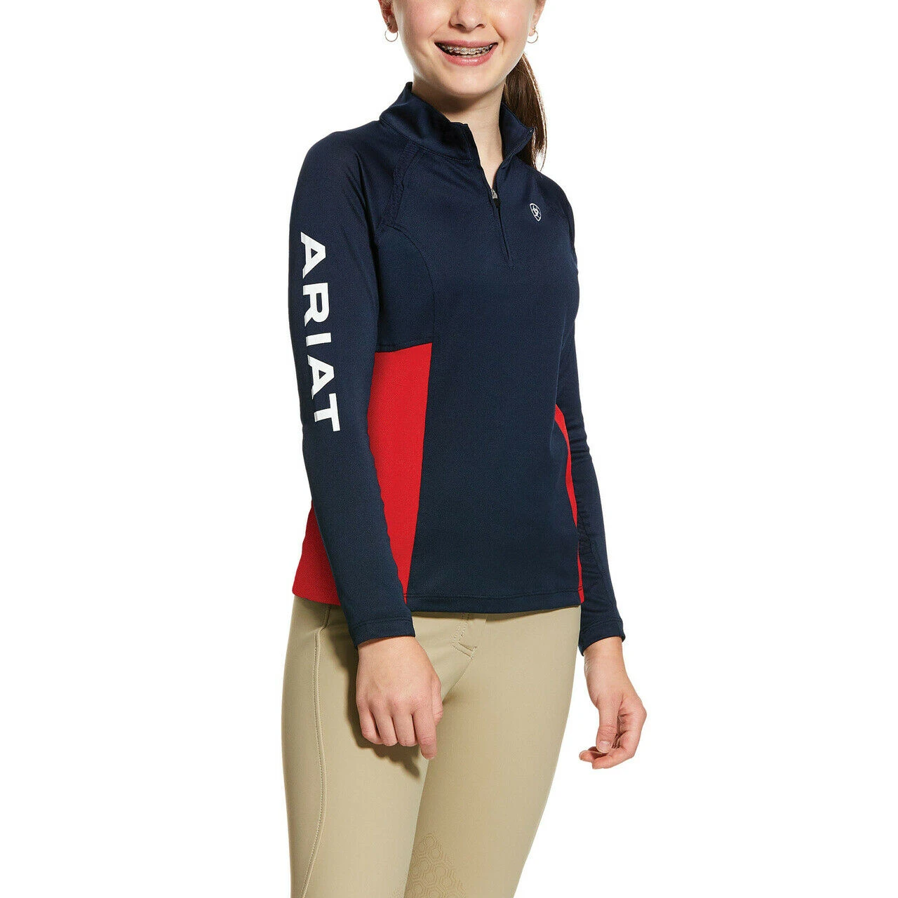Ariat® Kids Navy Sunstopper Team 2.0 1/4 Zip Baselayer 10031006 3 Ariat® Kids Navy Sunstopper Team 2.0 1/4 Zip Baselayer 10031006