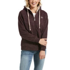 Ariat® Ladies REAL Sherpa Full Zip Hoodie Sweatshirt 10033530