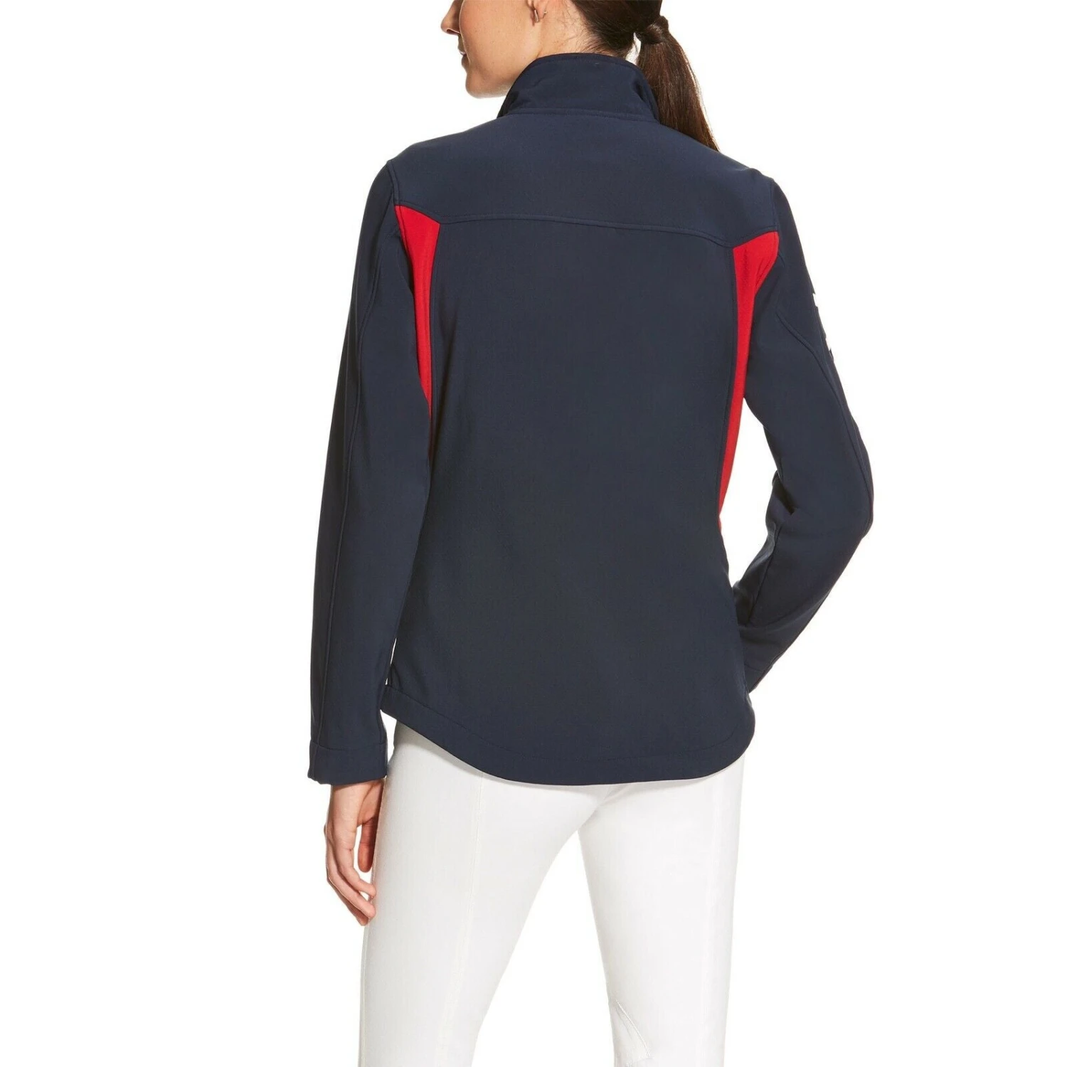 Ariat® Ladies New Team Navy & Red Softshell Full-Zip Jacket 10019208 4 Ariat® Ladies New Team Navy & Red Softshell Full-Zip Jacket 10019208 - Image 2