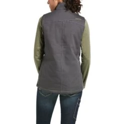 Ariat® Ladies Rebar™ DuraCanvas™ Insulated Grey Work Vest 10032919 -Ariat Shoes Shop 57 f088afa1 380c 43fd aafd d8fcbca3efb3