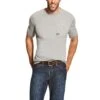 Ariat® Men's Rebar Workman Heather Grey T-Shirt 10019131 -Ariat Shoes Shop F19 MNS WORK 10019131 front