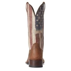 Ariat Men's Patriot Ultra Sorrel Crunch & American Flag Boots 10038396 -Ariat Shoes Shop F21 MNS WEST 10038396 heel