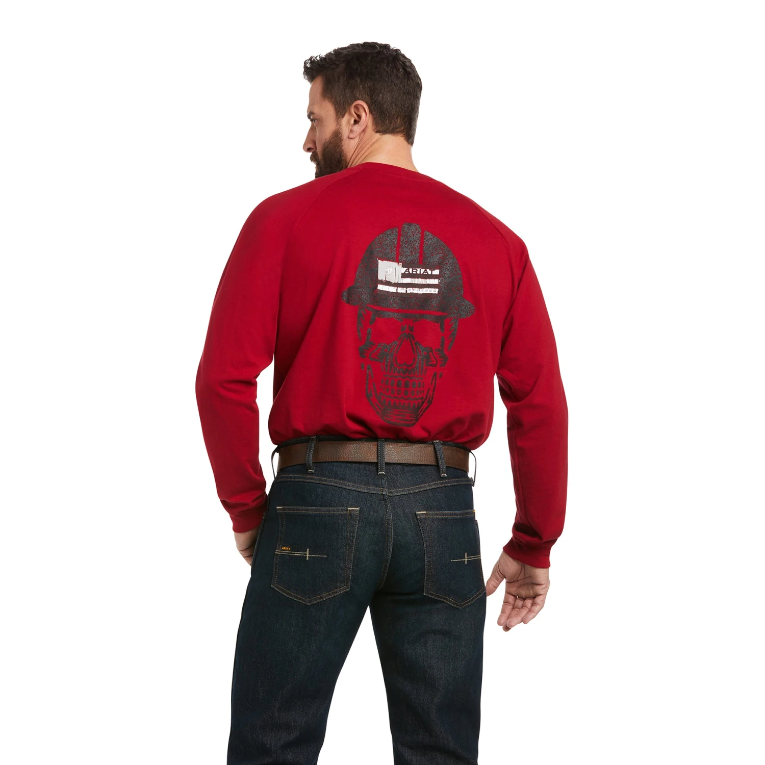 Ariat Men's Rebar Roughneck Red Graphic Long Sleeve T-Shirt 10037655 3 Ariat Men's Rebar Roughneck Red Graphic Long Sleeve T-Shirt 10037655
