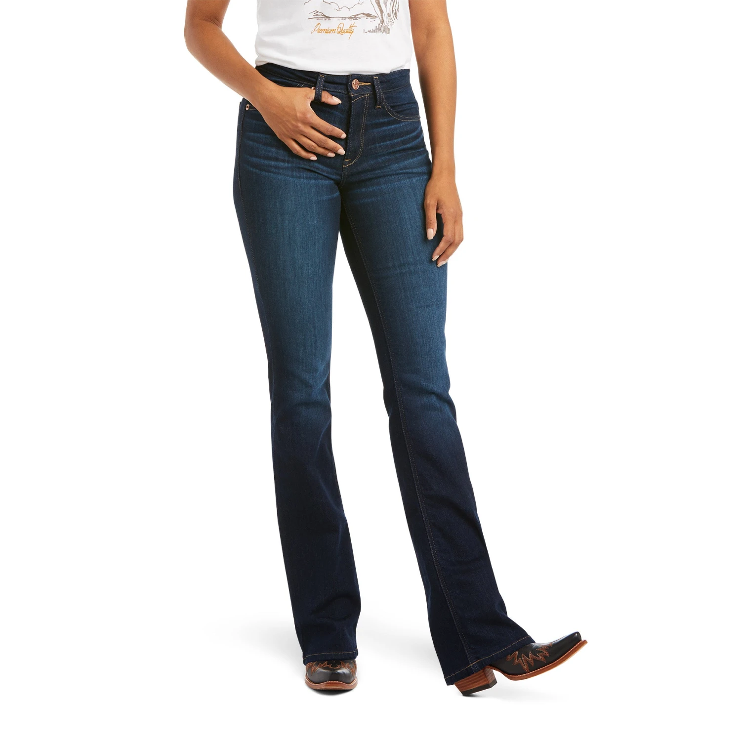 Ariat® Ladies R.E.A.L.™ Ballary Slim High Rise Boot Cut Jeans 10036813 4 Ariat® Ladies R.E.A.L.™ Ballary Slim High Rise Boot Cut Jeans 10036813 - Image 2