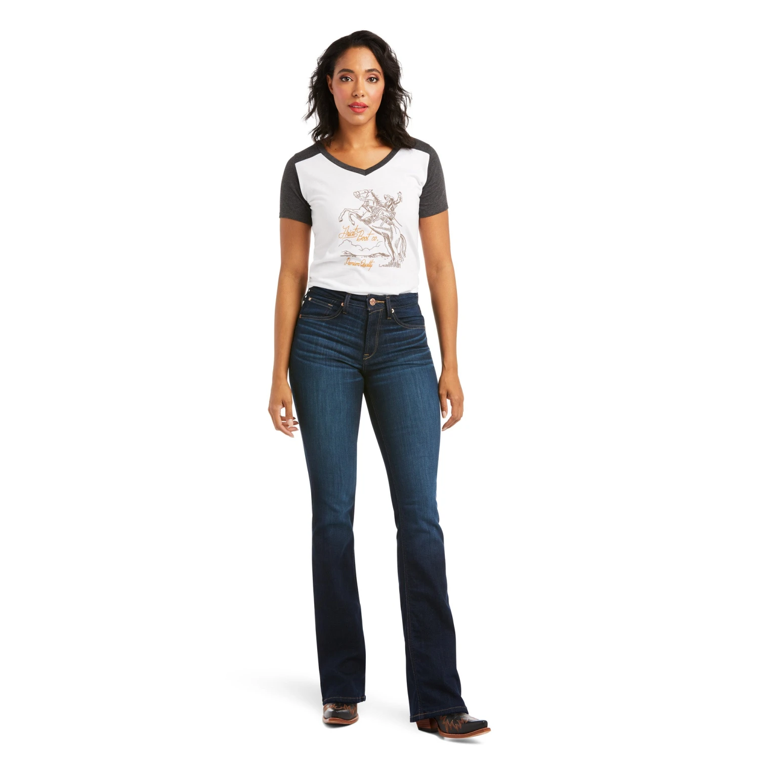 Ariat® Ladies R.E.A.L.™ Ballary Slim High Rise Boot Cut Jeans 10036813 8 Ariat® Ladies R.E.A.L.™ Ballary Slim High Rise Boot Cut Jeans 10036813 - Image 6