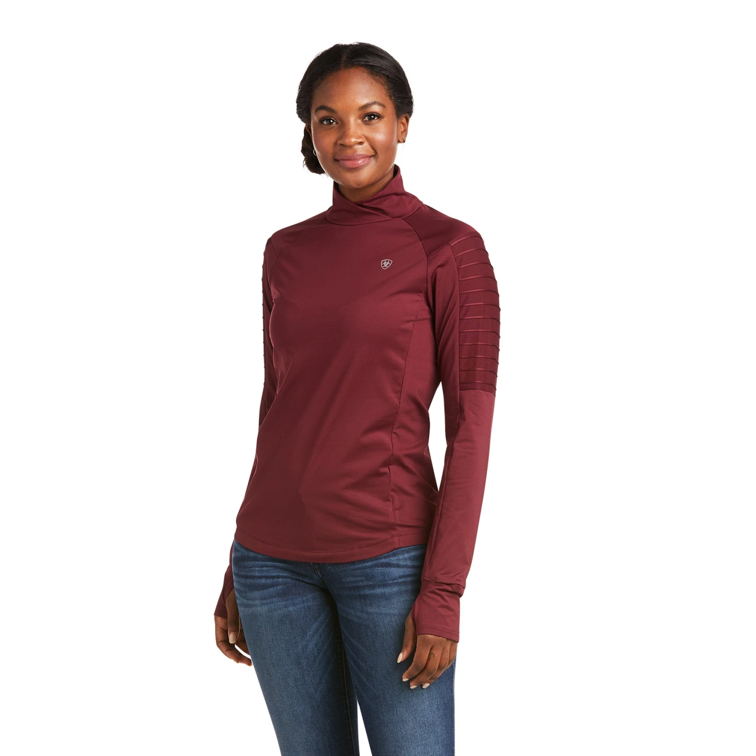Ariat® Ladies Facet Baselayer Windsor Wine Shirt 10037612 3 Ariat® Ladies Facet Baselayer Windsor Wine Shirt 10037612