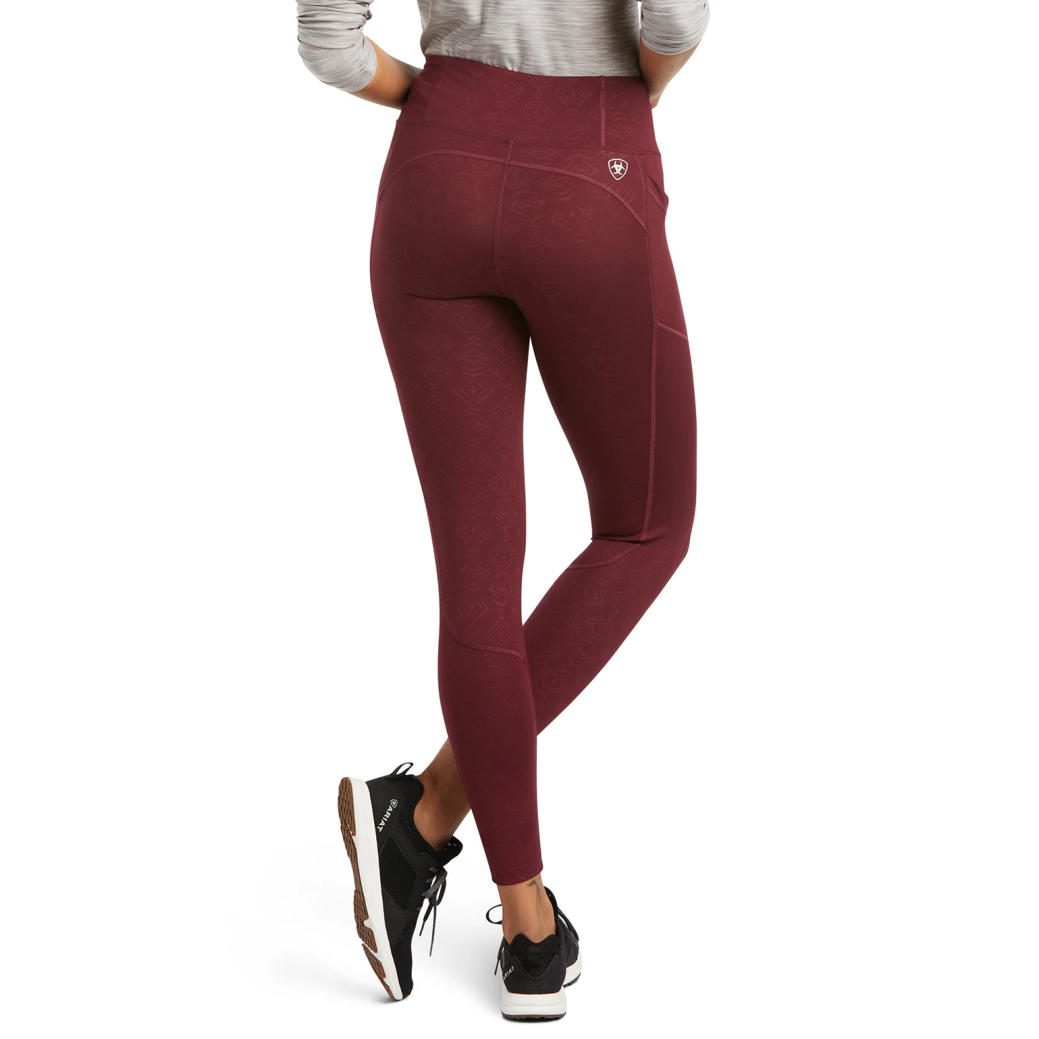Ariat Ladies Tek Windsor Wine Embossed Compression Tights 10037440 5 Ariat Ladies Tek Windsor Wine Embossed Compression Tights 10037440 - Image 3