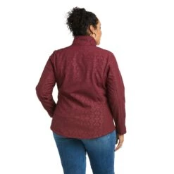 Ariat Ladies REAL Windsor Wine Embossed Concealed Carry Jacket 10037450 -Ariat Shoes Shop F21 WMS WEST 10037450 back plus
