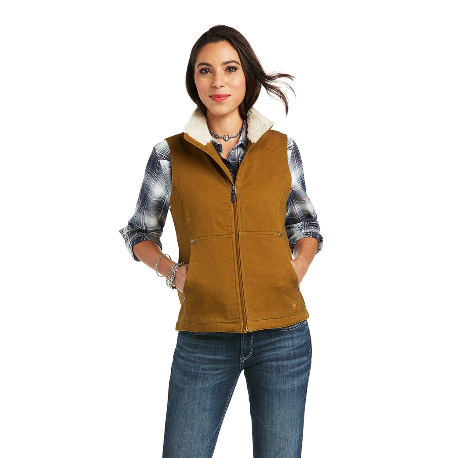 Ariat Ladies REAL Outlaw Kelp Forest Full Zip Vest 10037452 3 Ariat Ladies REAL Outlaw Kelp Forest Full Zip Vest 10037452