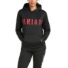 Ariat Ladies Logo TEK Black Hoodie 10037561 1 Ariat Ladies Logo TEK Black Hoodie 10037561 -Ariat Shoes Shop F21 WMS WEST 10037561 front