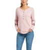 Ariat Ladies REAL Basic Henley Zephyr Long Sleeve Shirt 10037570