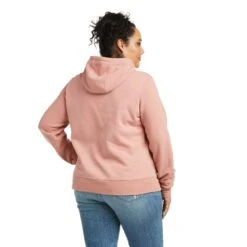 Ariat Women's R.E.A.L.™ Ash Rose Graphic Logo Hoodie 10037580 -Ariat Shoes Shop F21 WMS WEST 10037580 back plus