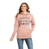 Ariat Women's R.E.A.L.™ Ash Rose Graphic Logo Hoodie 10037580 -Ariat Shoes Shop F21 WMS WEST 10037580 front