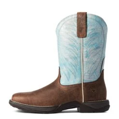 Ariat Ladies Anthem 2.0 Crackled Mahogany & Ombre Blue Boots 10038331 -Ariat Shoes Shop F21 WMS WEST 10038331 side