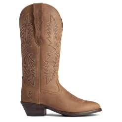 Ariat Ladies Heritage Tan Bomber Elastic Wide Calf Boots 10038337 -Ariat Shoes Shop F21 WMS WEST 10038337 side