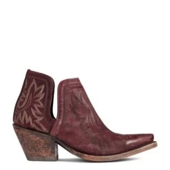 Ariat® Ladies Dixon Weathered Red Western Booties 10038343 -Ariat Shoes Shop F21 WMS WEST 10038343 side