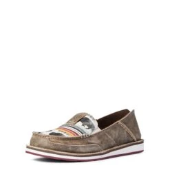 Ariat Ladies Natural Taupe & Buffalo Print Cruiser Shoes 10038418 10 Ariat Ladies Natural Taupe & Buffalo Print Cruiser Shoes 10038418 -Ariat Shoes Shop F21 WMS WEST 10038418 3 4 front