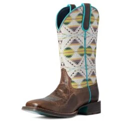 Ariat Ladies Pendleton® Circuit Savanna Amber Brown Boots 10038478 -Ariat Shoes Shop F21 WMS WEST 10038478 3 4 front 1