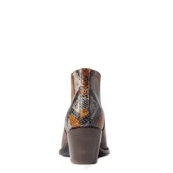 Ariat® Ladies Dixon R Toe Snake Print Brown Western Booties 10038548 -Ariat Shoes Shop F21 WMS WEST 10038548 heel