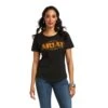 Ariat® Ladies Wordmark Graphic Short Sleeve Black T-Shirt 10038622 -Ariat Shoes Shop F21 WMS WEST 10038622 front 1