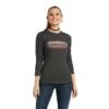 Ariat® Ladies Serape Long Sleeve Charcoal Heather T-Shirt 10038637 -Ariat Shoes Shop F21 WMS WEST 10038637 front d2fc1ebb c659 4fec acbd 18058f2067b4