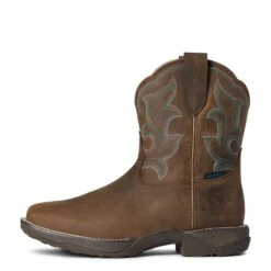 Ariat Ladies Anthem Shortie II Waterproof Brown Boots 10038966 -Ariat Shoes Shop F21 WMS WEST 10038966 side