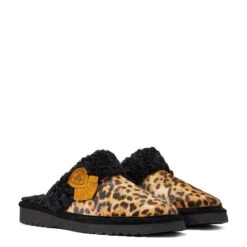 Ariat Ladies Jackie Square Toe Cheetah Hair On Slippers 10039061 -Ariat Shoes Shop F21 WMS WEST 10039061 medial