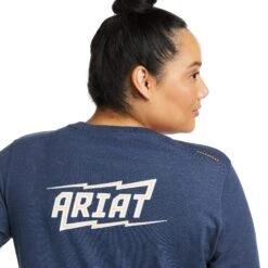 Ariat Women's Rebar Workman High Voltage Navy T-Shirt 10037706 -Ariat Shoes Shop F21 WMS WORK 10037706 detail01 plus