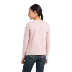 Ariat® Children's Powder Ponies Long Sleeve Ash Rose T-Shirt 10037352 7 Ariat® Children's Powder Ponies Long Sleeve Ash Rose T-Shirt 10037352 -Ariat Shoes Shop F21 YTH ENGL 10037352 back ddb559b8 9b98 4c35 9867 9243675c4a33