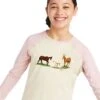 Ariat Youth Girls Pasture Oatmeal Heather Long-Sleeve T-Shirt 10037732 2 Ariat Youth Girls Pasture Oatmeal Heather Long-Sleeve T-Shirt 10037732 -Ariat Shoes Shop F21 YTH ENGL 10037732 detail01
