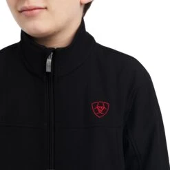 Ariat® Youth Boy's New Team Mexican Black Softshell Jacket 10043053 -Ariat Shoes Shop F21 YTH ENGL 10043053 detail02