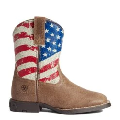 Ariat Children's American Flag Stars &Stripes Leather Boots 10038375 -Ariat Shoes Shop F21 YTH WEST 10038375 side