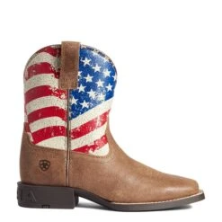Ariat Youth Stars An Stripes Brown Boots 10038441 -Ariat Shoes Shop F21 YTH WEST 10038441 side