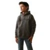 Ariat® Boy's Horns Southwest Medium Grey Heather Hoodie 10041151