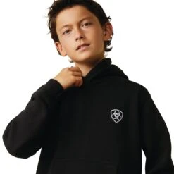 Ariat® Boy's Americana Block Black Hoodie 10041154 -Ariat Shoes Shop F22 BYS WEST 10041154 detail01