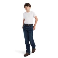 Ariat® Youth Boy's B4 Relaxed Hugo Denali Wash Bootcut Jeans 10042201 -Ariat Shoes Shop F22 BYS WEST 10042201 full