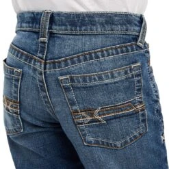 Ariat® Youth Boy's B5 Slim Bracken Nelson Straight Leg Jeans 10042202 11 Ariat® Youth Boy's B5 Slim Bracken Nelson Straight Leg Jeans 10042202 -Ariat Shoes Shop F22 BYS WEST 10042202 detail02