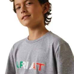 Ariat® Youth Boy's Viva Mexico Independent SMU Grey T-Shirt 10043083 -Ariat Shoes Shop F22 BYS WEST 10043083 detail01
