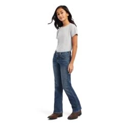 Ariat Girl's R.E.A.L™ Raquel Chill Blue Boot Cut Jeans 10041105 -Ariat Shoes Shop F22 GLS WEST 10041105 full