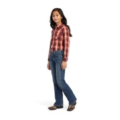 Ariat® Youth Girl's R.E.A.L™ Citrus Grove Plaid Snap Shirt 10041653 9 Ariat® Youth Girl's R.E.A.L™ Citrus Grove Plaid Snap Shirt 10041653 -Ariat Shoes Shop F22 GLS WEST 10041653 full