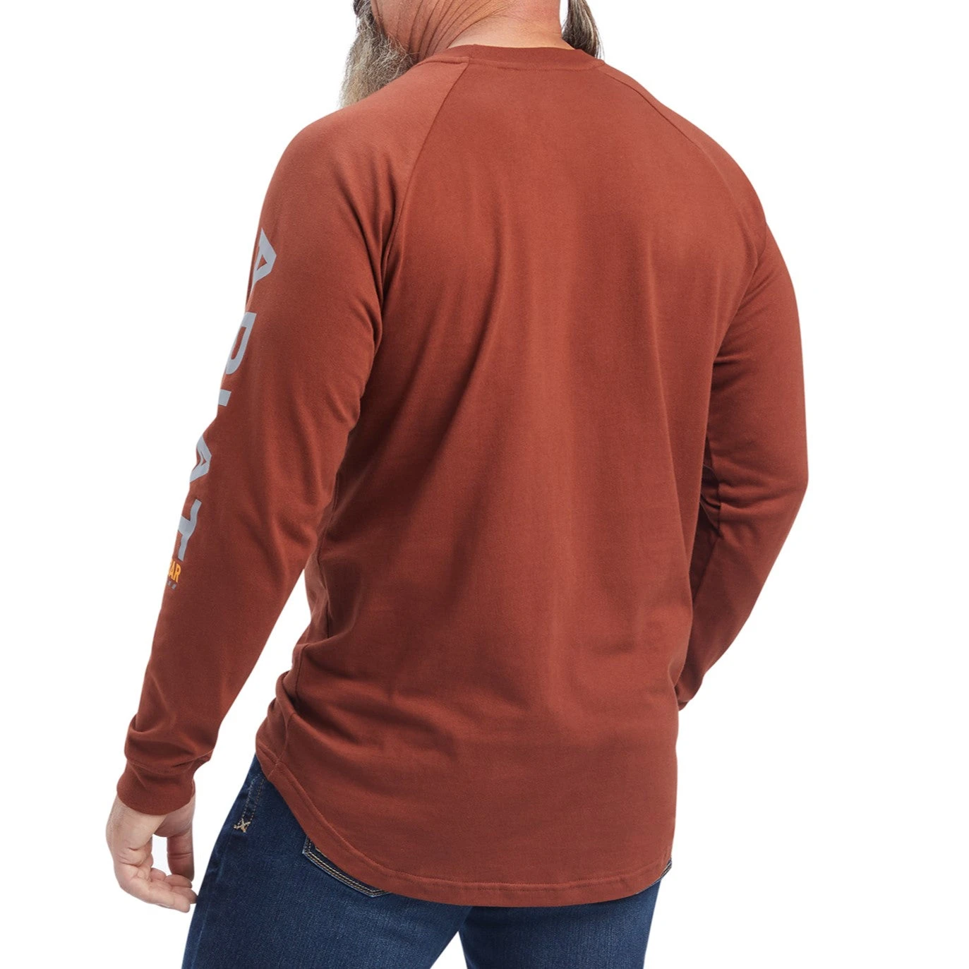 Ariat® Men's Rebar Cotton Strong Graphic Cherry Mahogany Tee 10041624 4 Ariat® Men's Rebar Cotton Strong Graphic Cherry Mahogany Tee 10041624 - Image 2