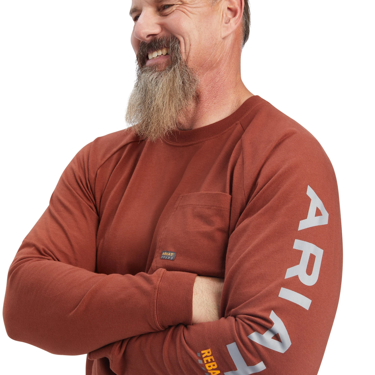 Ariat® Men's Rebar Cotton Strong Graphic Cherry Mahogany Tee 10041624 6 Ariat® Men's Rebar Cotton Strong Graphic Cherry Mahogany Tee 10041624 - Image 4