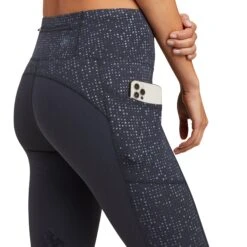 Ariat® Ladies E0S Lumina Knee Patch Tight Ebony Leggings 10041349 -Ariat Shoes Shop F22 WMS ENGL 10041349 detail01