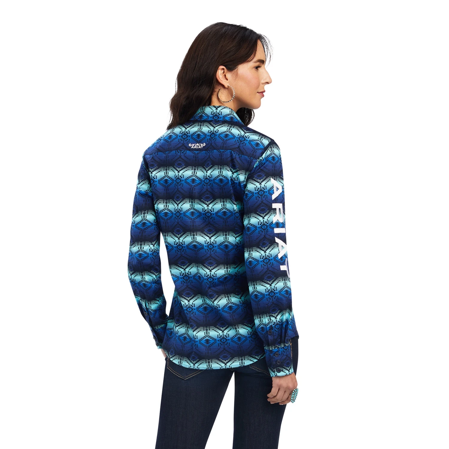 Ariat® Ladies Team Kirby Stretch Maison Print Button Up Shirt 10041435 4 Ariat® Ladies Team Kirby Stretch Maison Print Button Up Shirt 10041435 - Image 2