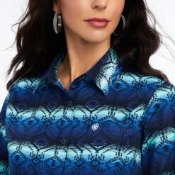 Ariat® Ladies Team Kirby Stretch Maison Print Button Up Shirt 10041435 8 Ariat® Ladies Team Kirby Stretch Maison Print Button Up Shirt 10041435 -Ariat Shoes Shop F22 WMS WEST 10041435 detail01